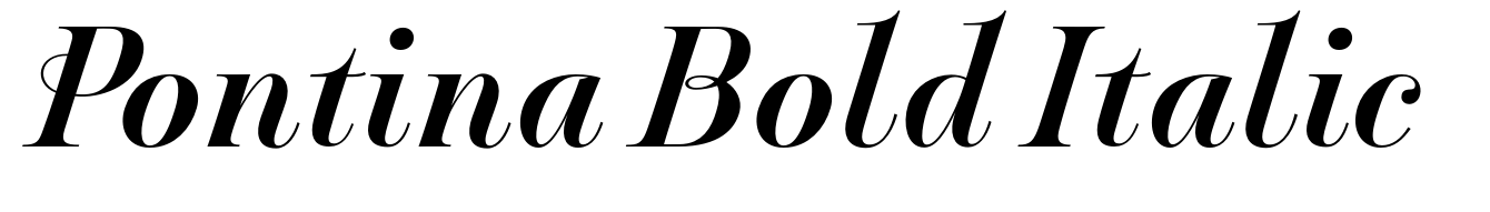 Pontina Bold Italic